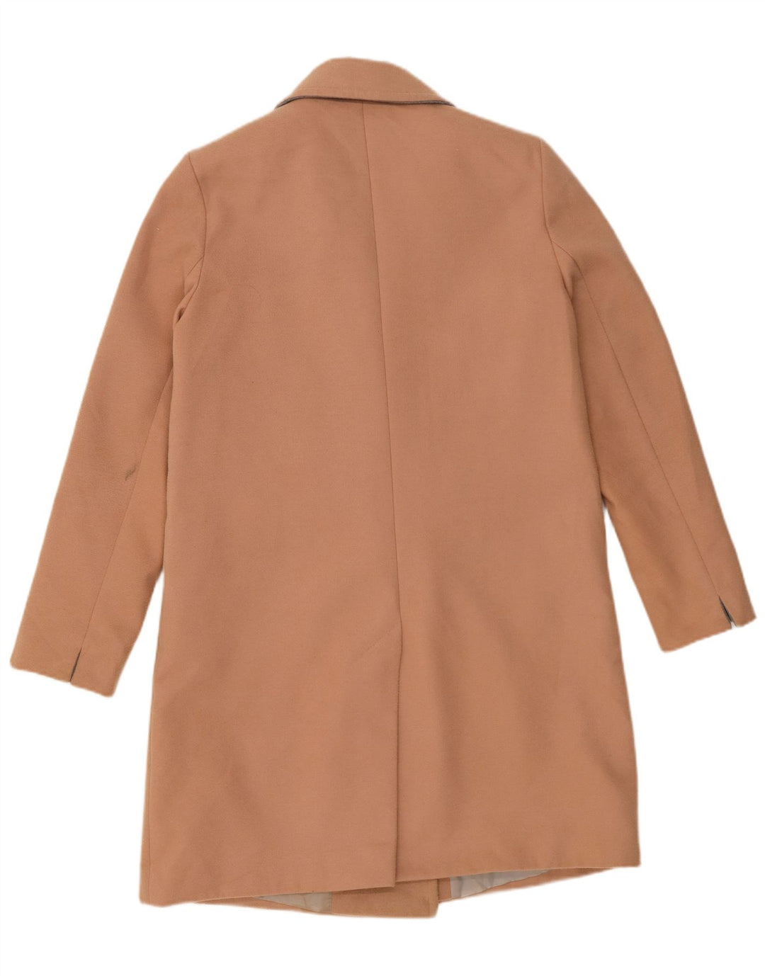 Topshop Dame Dobbeltradet Frakke UK 12 Medium Beige Polyester