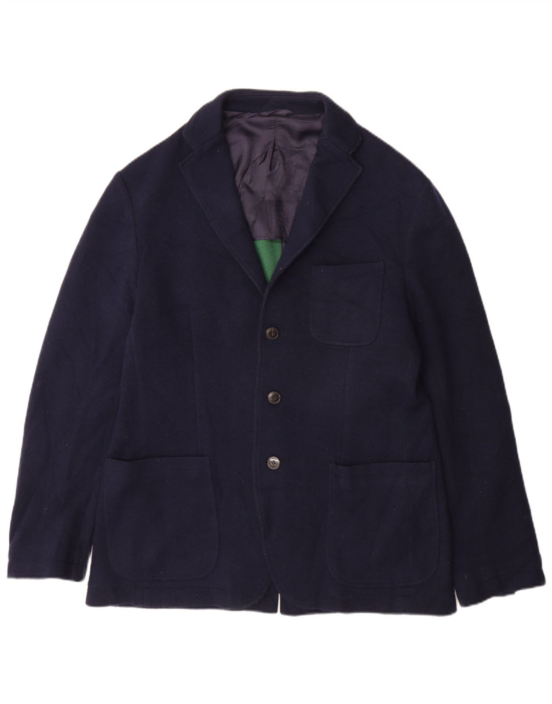 Fred Perry Herre 3-knaps blazerjakke IT 42 XL marineblå bomuld