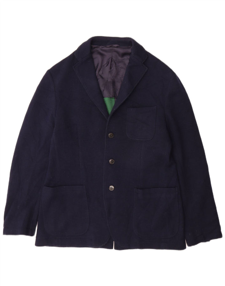 Fred Perry Herre 3-knaps blazerjakke IT 42 XL marineblå bomuld