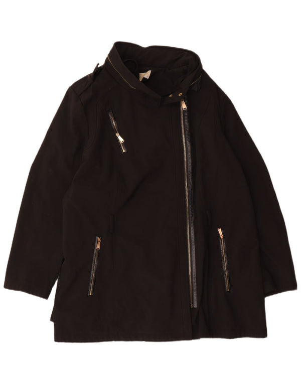 Michael Kors Dame Oversized Military Jacket UK 20 2XL Sort Polyester