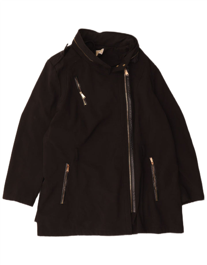 Michael Kors Dame Oversized Military Jacket UK 20 2XL Sort Polyester