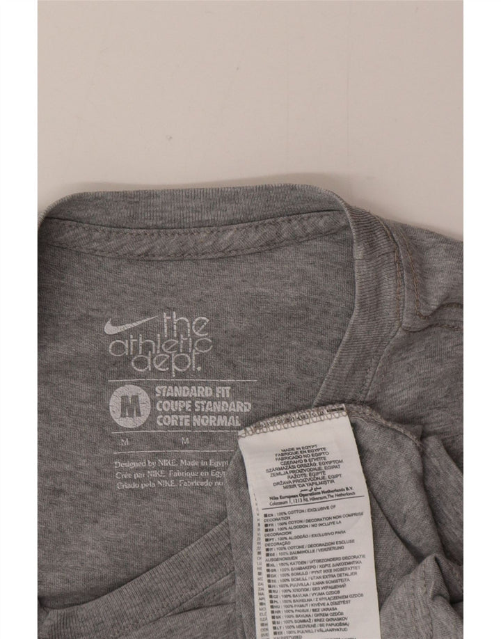 Nike Herre Standard Fit Grafisk T-shirt Top Medium Grey Flecked Bomuld