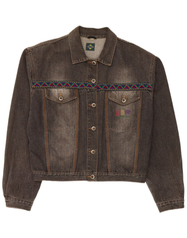 S.Oliver Dame Oversized denimjakke UK 10 Lille Grå Bomuld