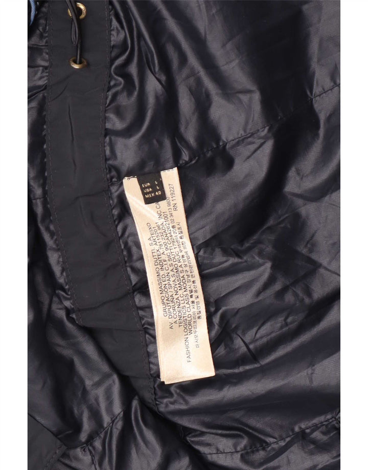 Massimo Dutti Herre Utility Jacket UK 40 Large Navy Blue Polyester