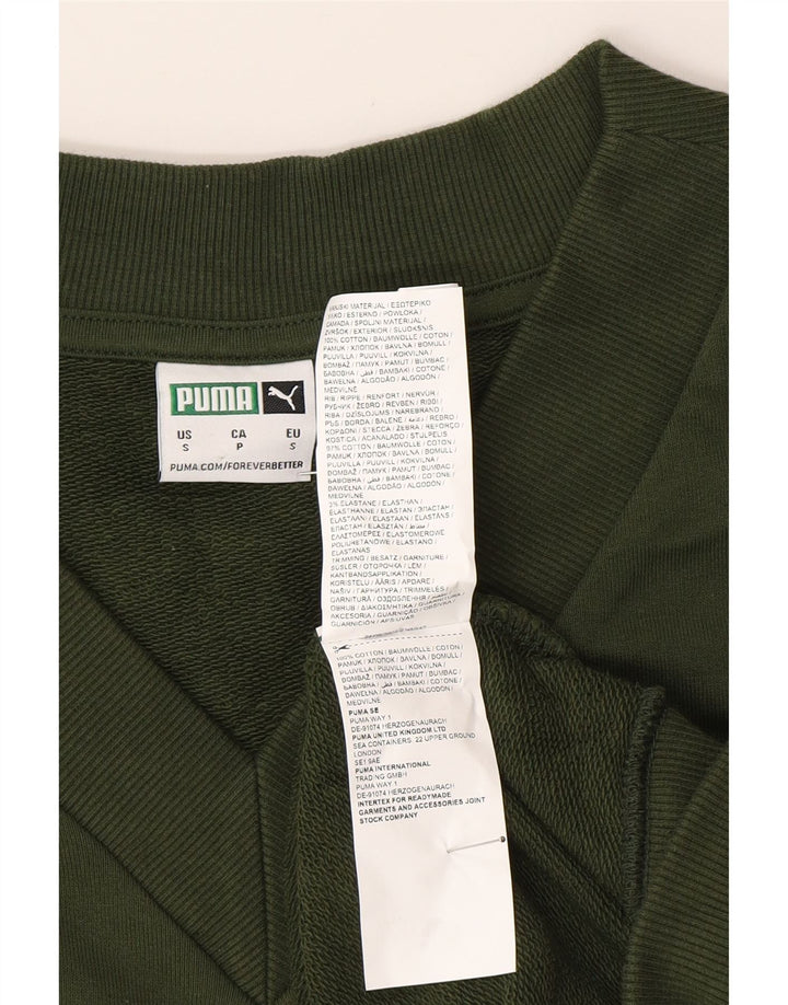 PUMA Sweatshirt uden ærmer til mænd, lille grøn bomuld