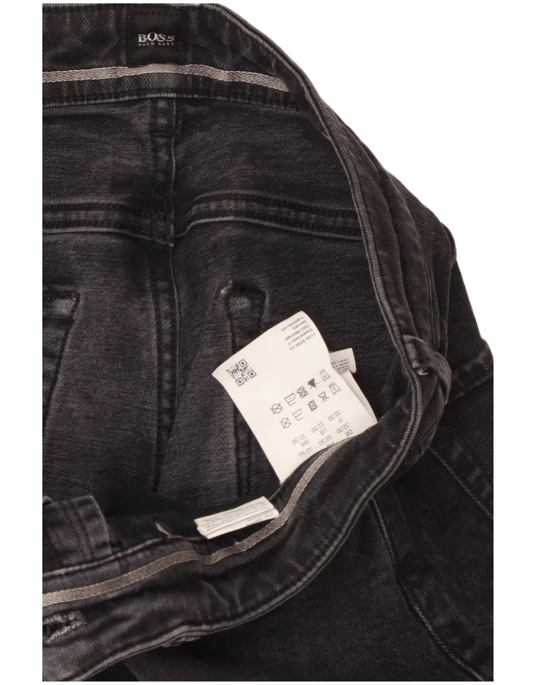 Hugo Boss Straight Jeans til mænd W32 L27 Grå bomuld