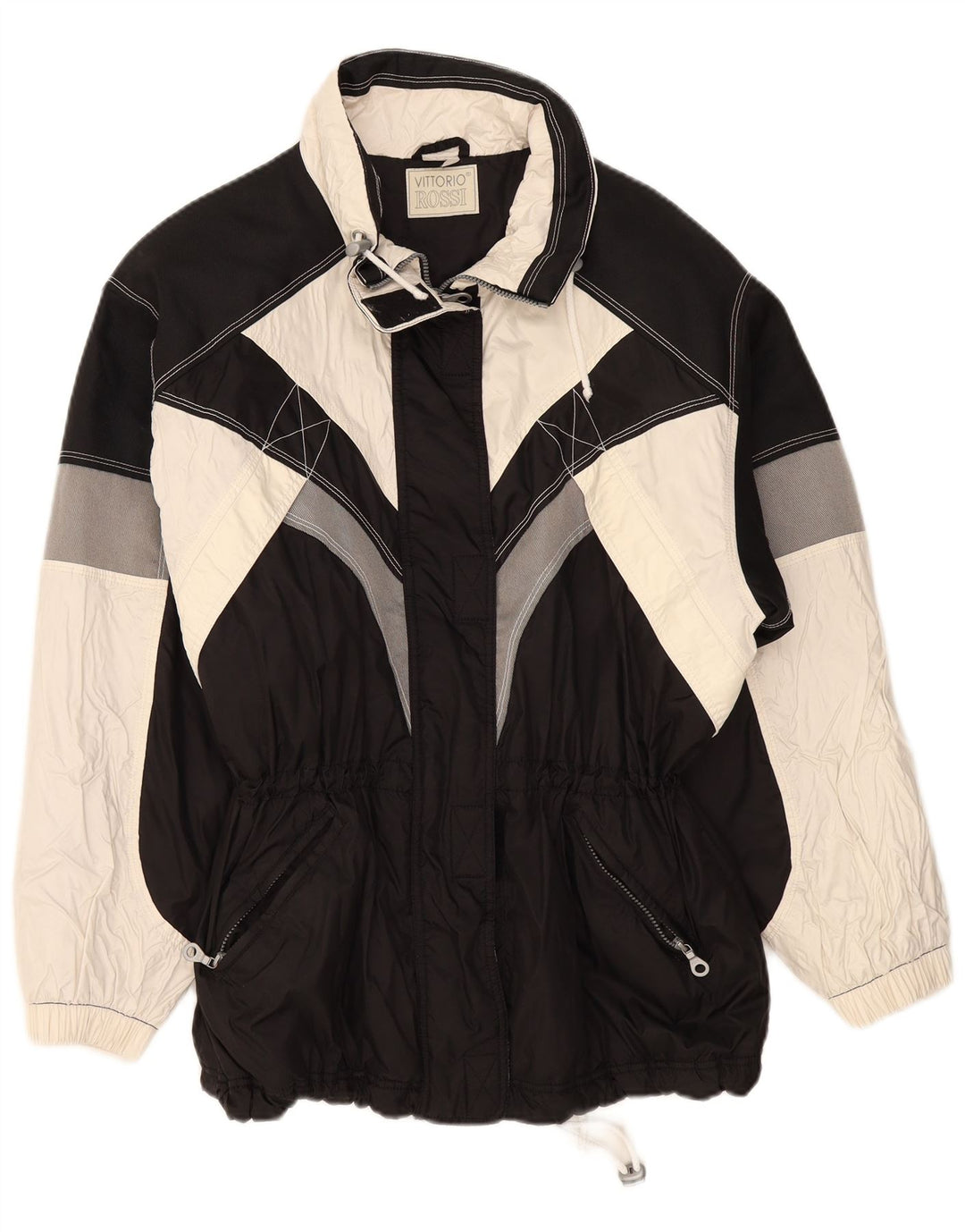 Vittorio Rossi Dame Skijakke UK 20 2XL Sort Colourblock Polyester