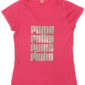 PUMA Womens Graphic T-Shirt Top UK 14 Medium Pink Vintage Puma and Second-Hand Puma from Messina Hembry 