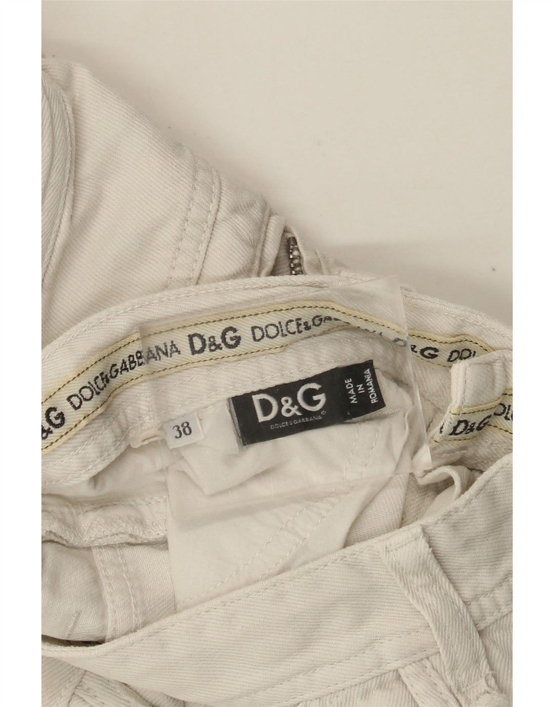 Dolce & Gabbana Men Distressed Straight Jeans W38 L35 Off White