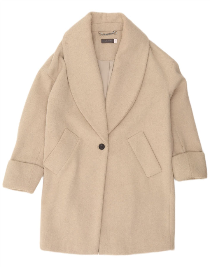 MINT VELVET Oversized overfrakke til kvinder UK 6 XS Beige Polyester