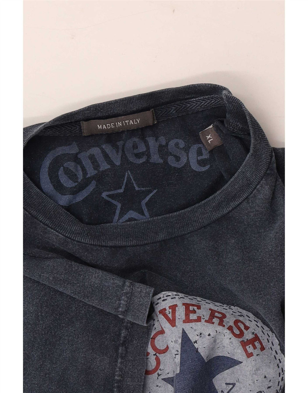 Converse Herre Chuck Taylor Grafisk T-Shirt Top XL Blå
