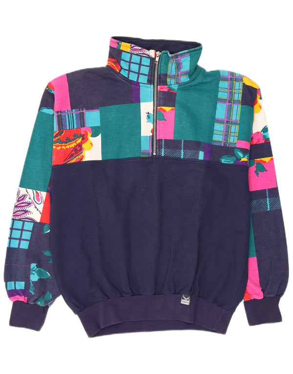 TRIGEMA Hel træningsdragt til kvinder UK 14 Mellem marineblå patchwork bomuld