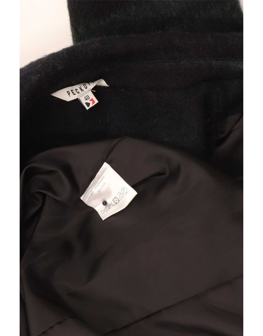 Peckott Dameoverfrakke EU 40 Mellem marineblå stribet polyester