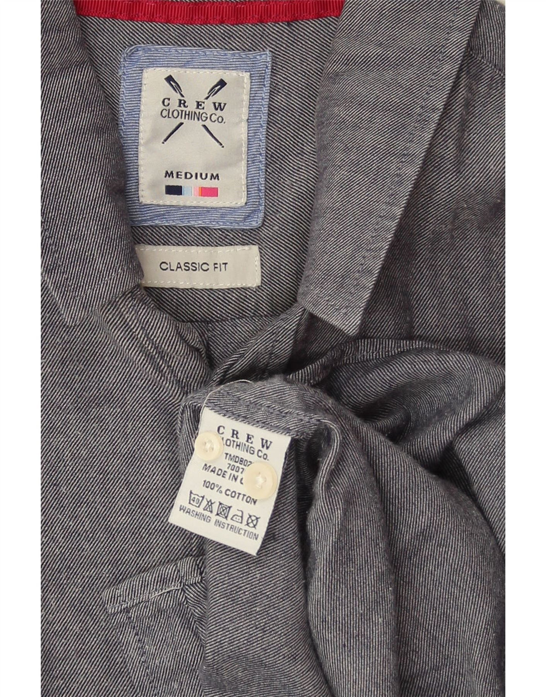 CREW TØJ Herre Classic Fit skjorte Medium marineblå bomuld