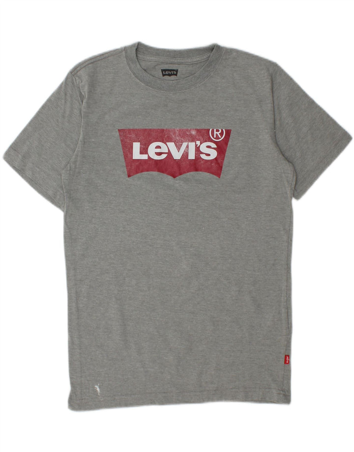 LEVI'S Boys Graphic T-Shirt Top 15-16 Years Grey Cotton Vintage Levi's and Second-Hand Levi's from Messina Hembry 