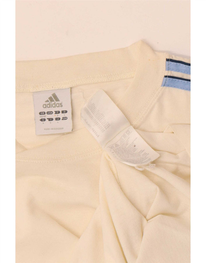 Adidas Herre T-Shirt Top UK 38/40 Medium Hvid Bomuld
