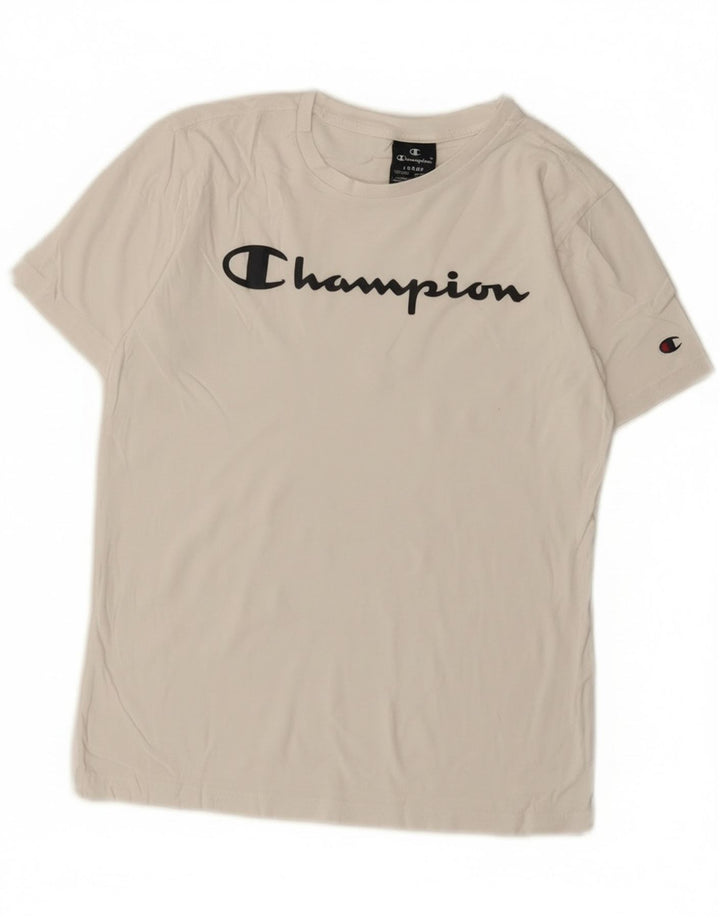 Champion Boys Grafisk T-Shirt Top 11-12 År Stor Hvid