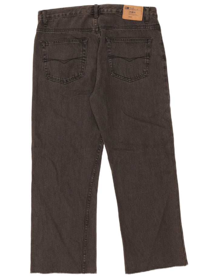 Marks & Spencer Herre Blue Harbor Straight Jeans W34 L26 Grå Bomuld