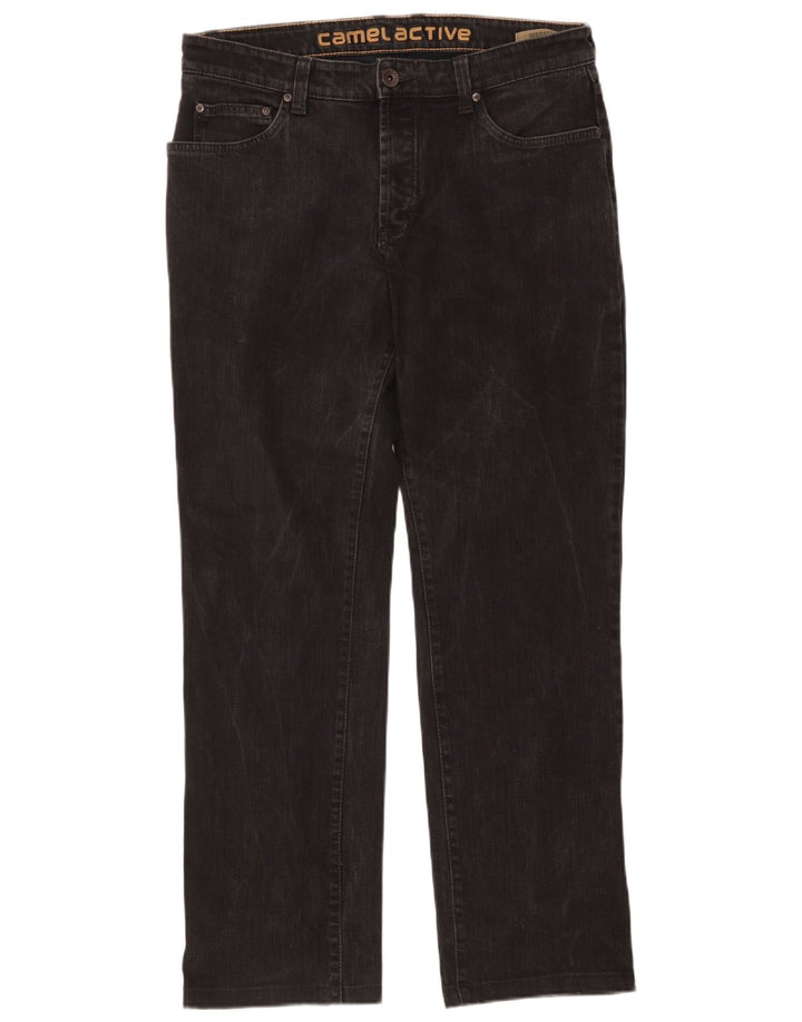 Camel Active Straight Jeans til mænd W36 L34 Sort bomuld