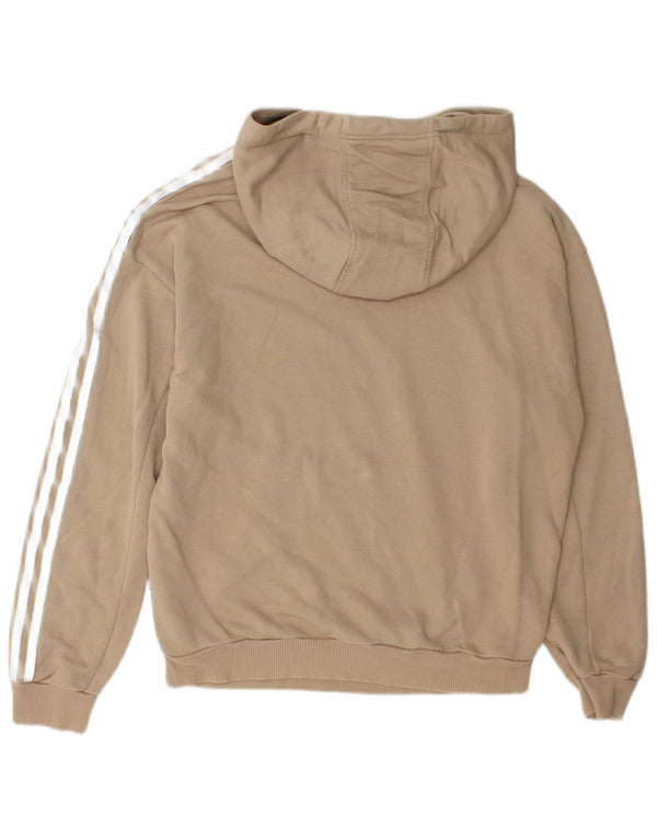 Adidas Dame Hættetrøje UK 12 Medium Beige Bomuld