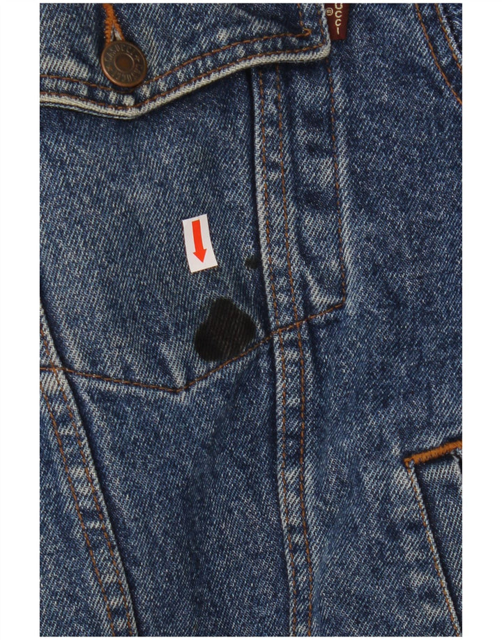 CASUCCI Herre Sherpa denimjakke UK 38 Medium Blue Bomuld