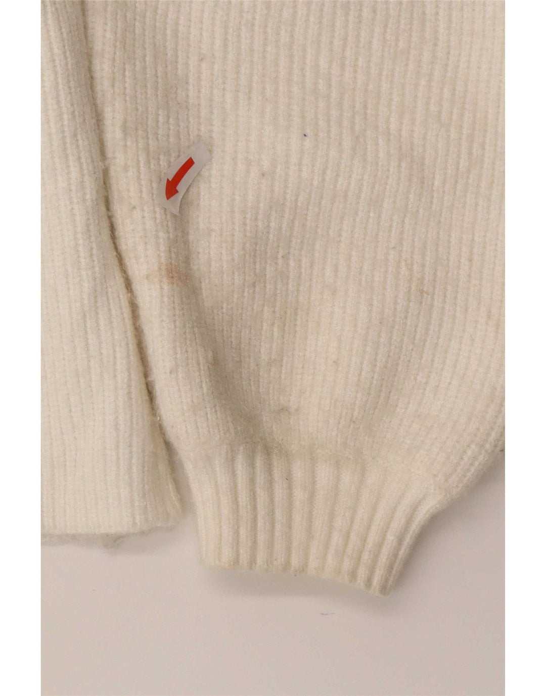 Zara Dame Cardigan Sweater UK 12 Medium White Viscose
