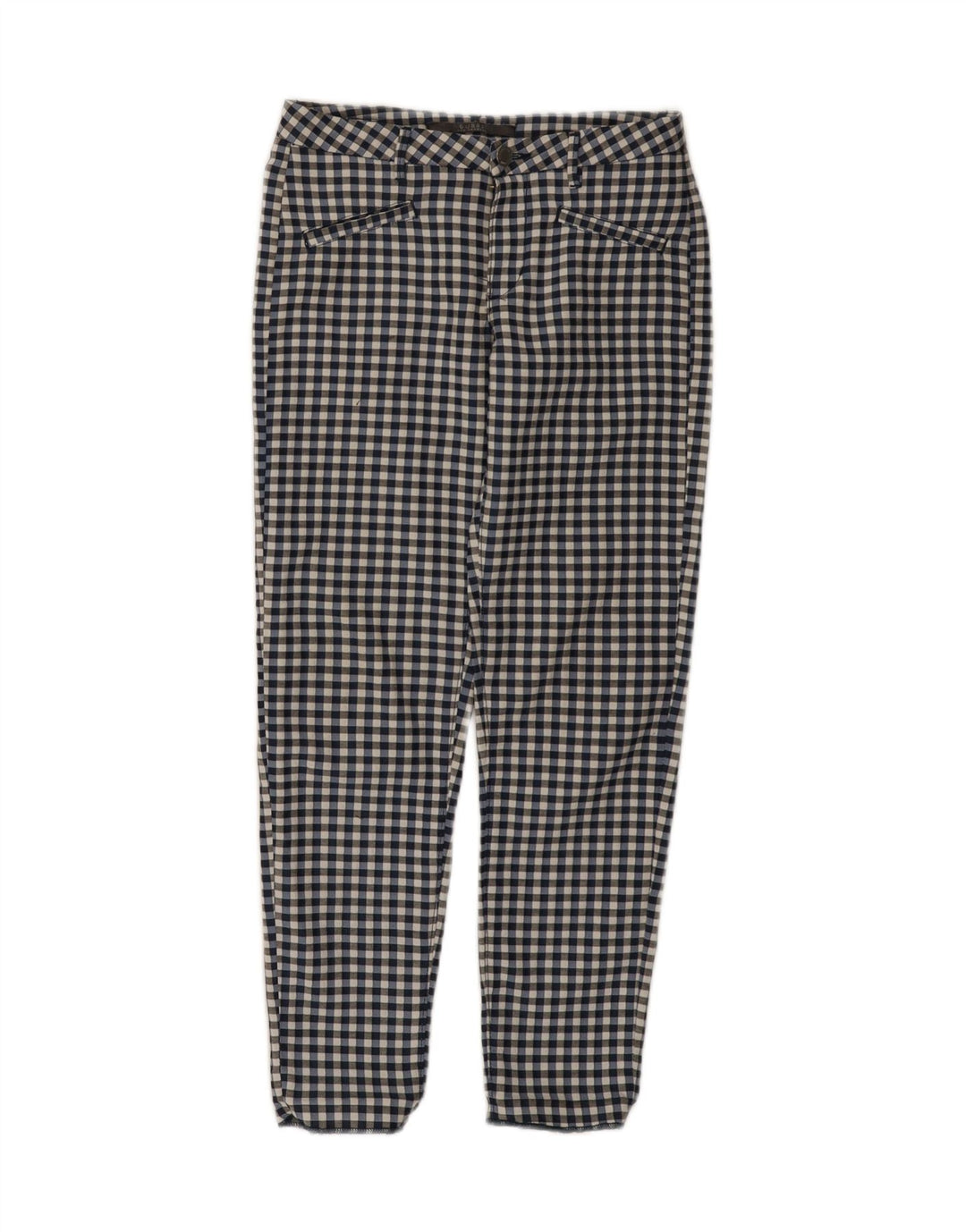 Guess Slim Casual Bukser til kvinder W24 L26 Marineblå Gingham