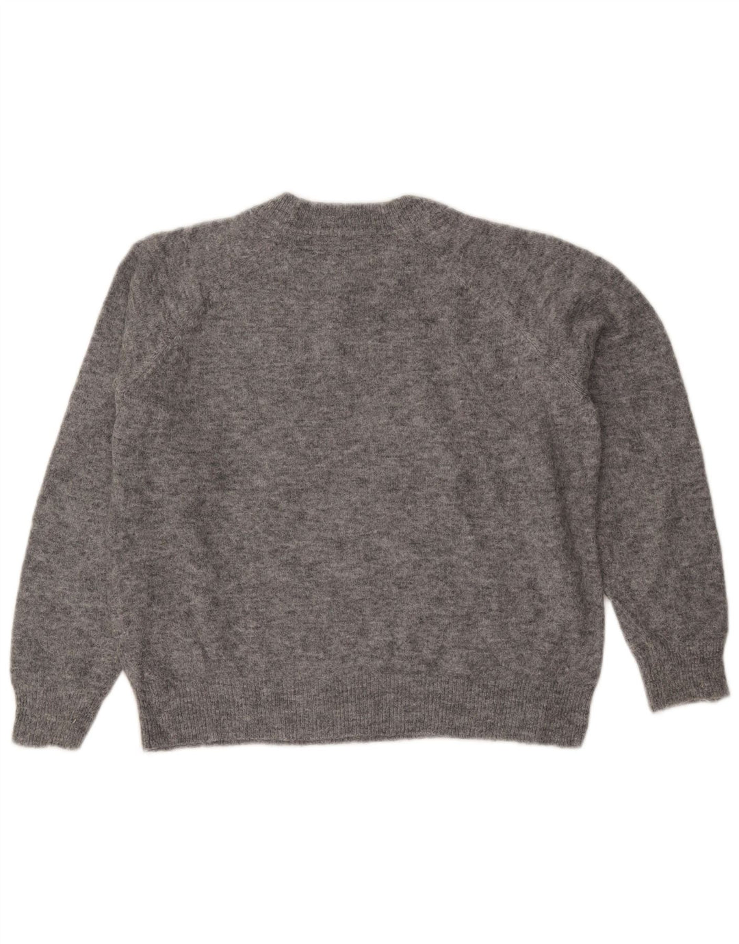 ZARA sweater med rund hals til kvinder UK 16 Stor grå nylon