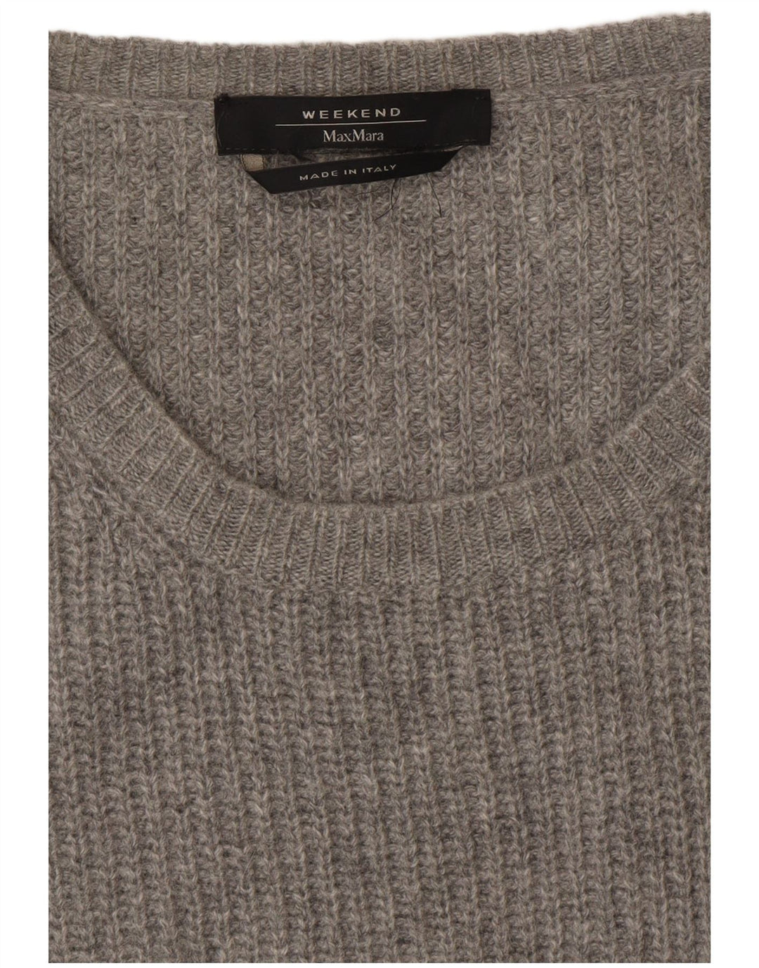 MAX MARA Dame Weekend Langærmet Jumper Kjole UK 14 Medium Grå