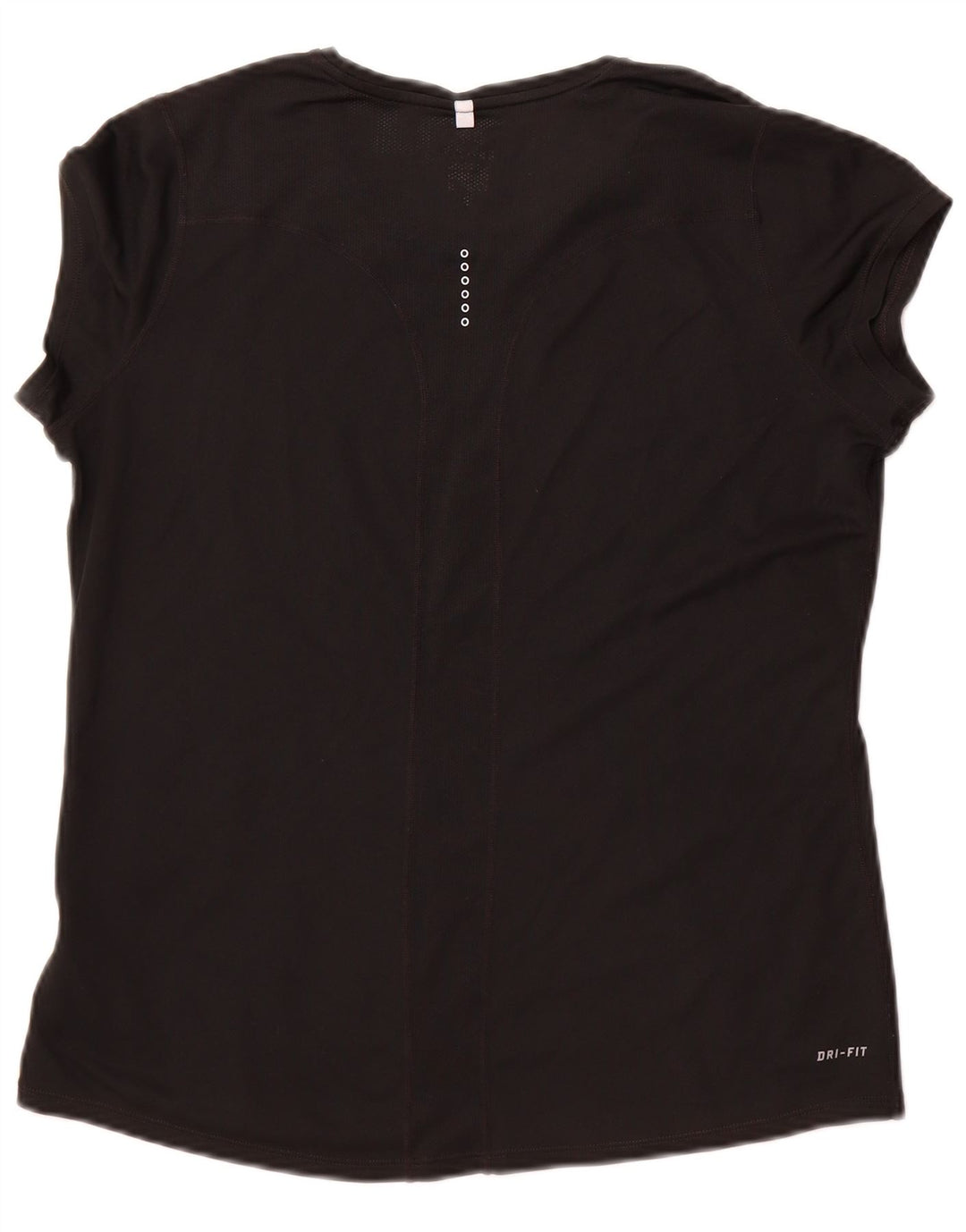 Nike Dame Dri Fit T-Shirt Top UK 18 XL Sort Polyester