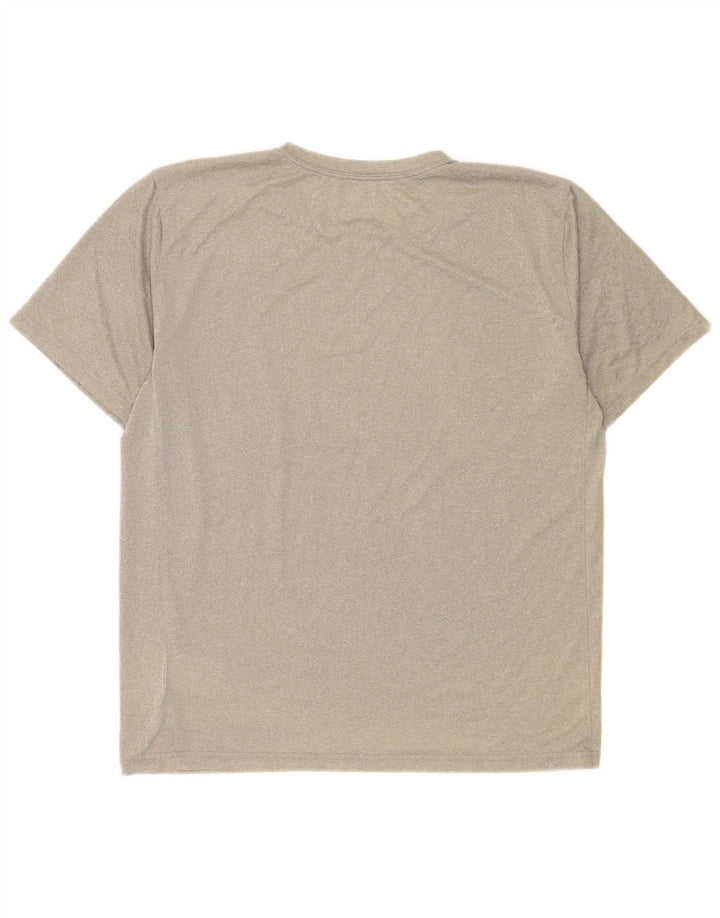 Nike Herre Dri Fit T-shirt Top Stor grå Flecked Polyester