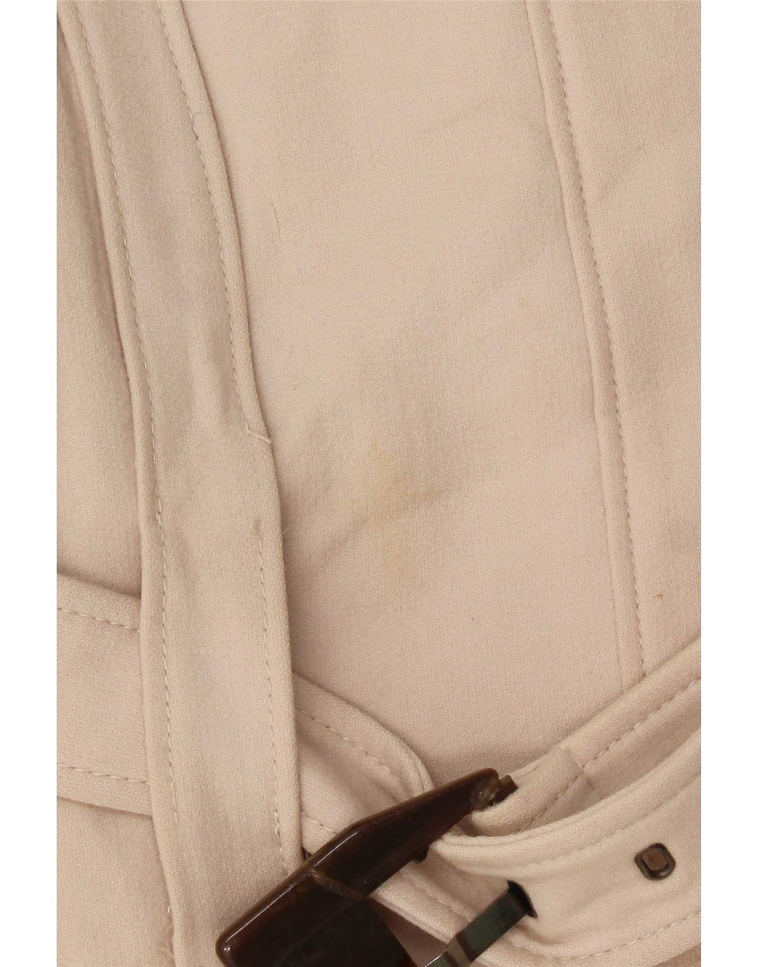 Zara Dame Overfrakke UK 12 Medium Beige Uld