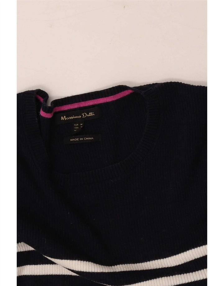 Massimo Dutti Dame Jumper Sweater UK 12 Medium Navy Blue