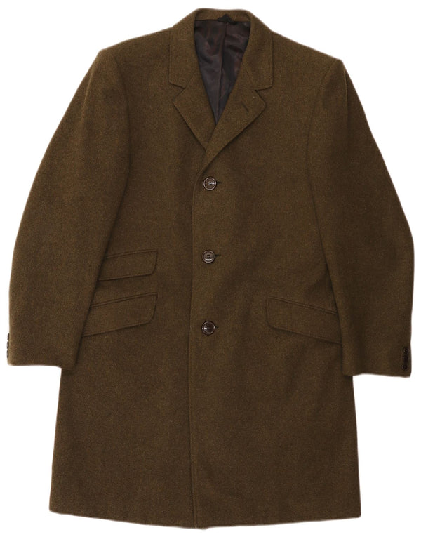 Vintage Overfrakke til mænd IT 46 Small Khaki