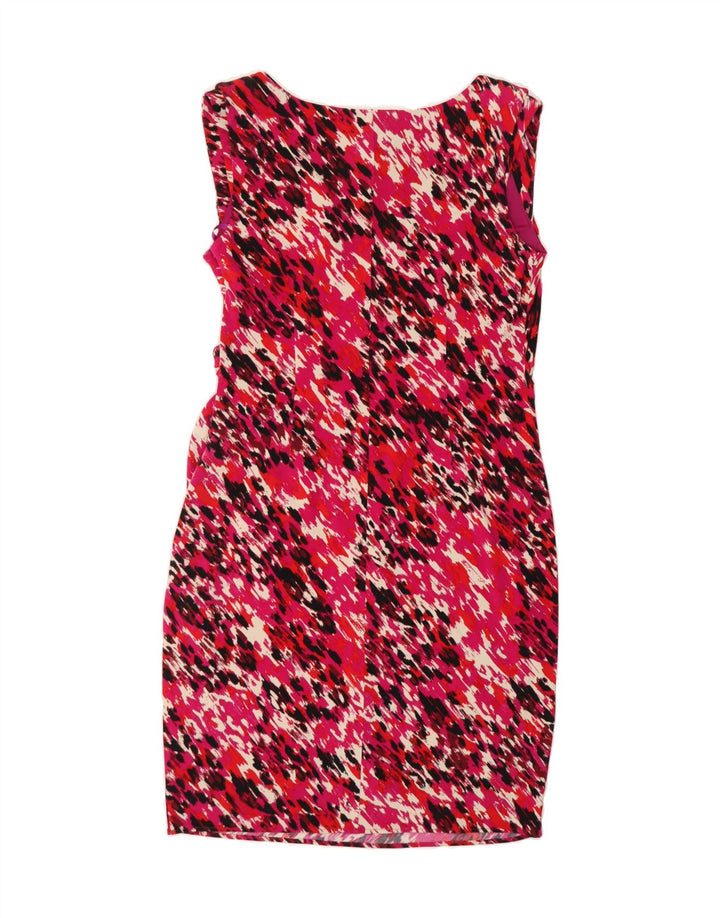 COAST Womens Abstract Pattern Sleeveless Sheath Dress UK 14 Large Pink Vintage Coast and Second-Hand Coast from Messina Hembry 