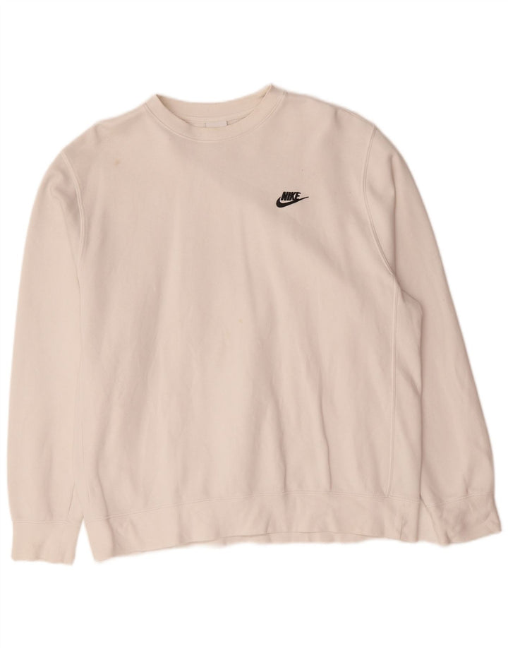 Nike Sweatshirt til mænd, stor hvid bomuld