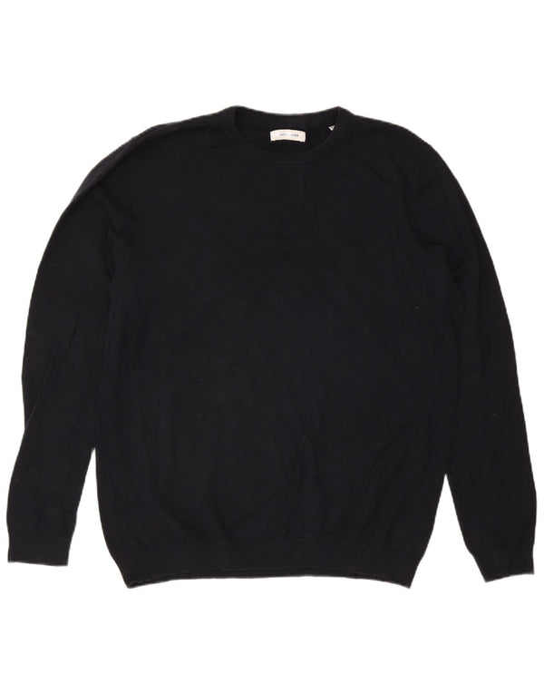 Jack & Jones herre sweater med rund hals XL marineblå bomuld