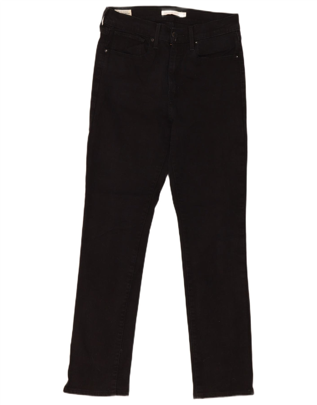 Levi's Womens 724 Højtaljede lige jeans W30 L29 sort bomuld