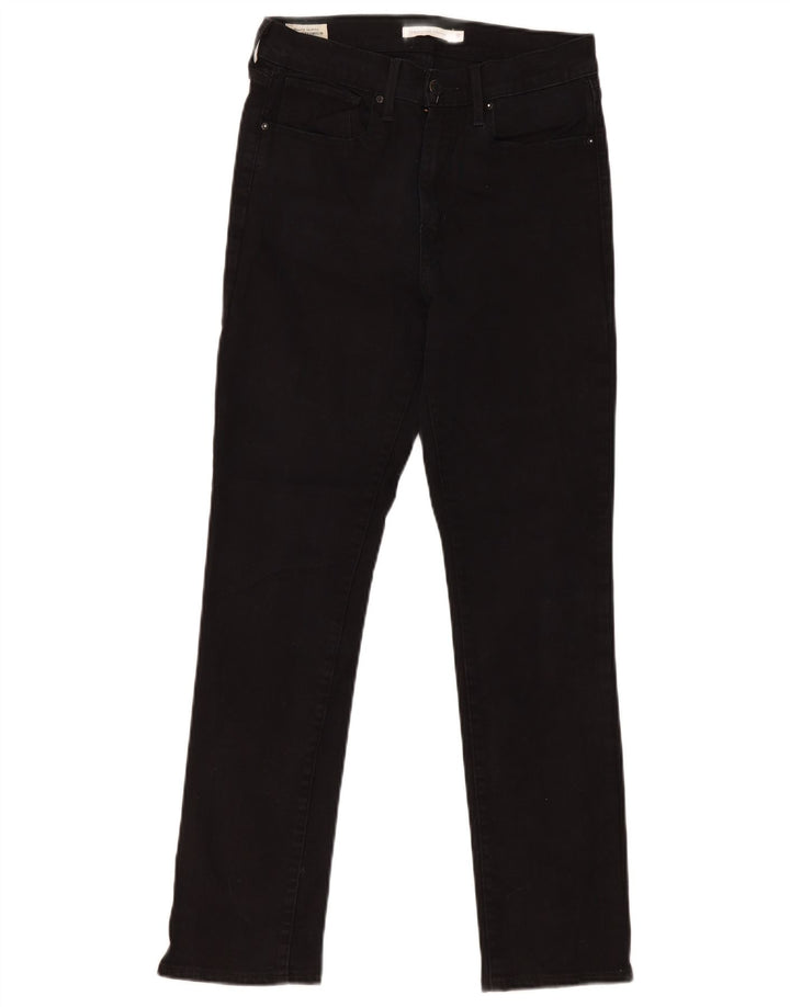 Levi's Womens 724 Højtaljede lige jeans W30 L29 sort bomuld