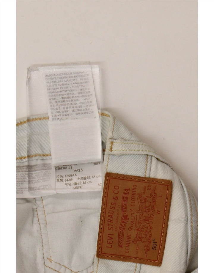 Levi's Womens 501 denimshorts W25 XS blå bomuld
