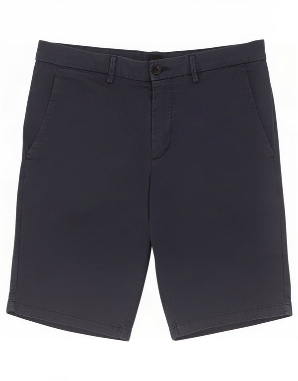 Hugo Boss Mens Chino Shorts EU 46 Small W30 Navy Blue Cotton
