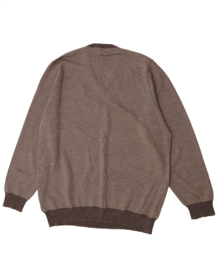 Marks & Spencer Herre V-hals sweater Stor Grå Merinould