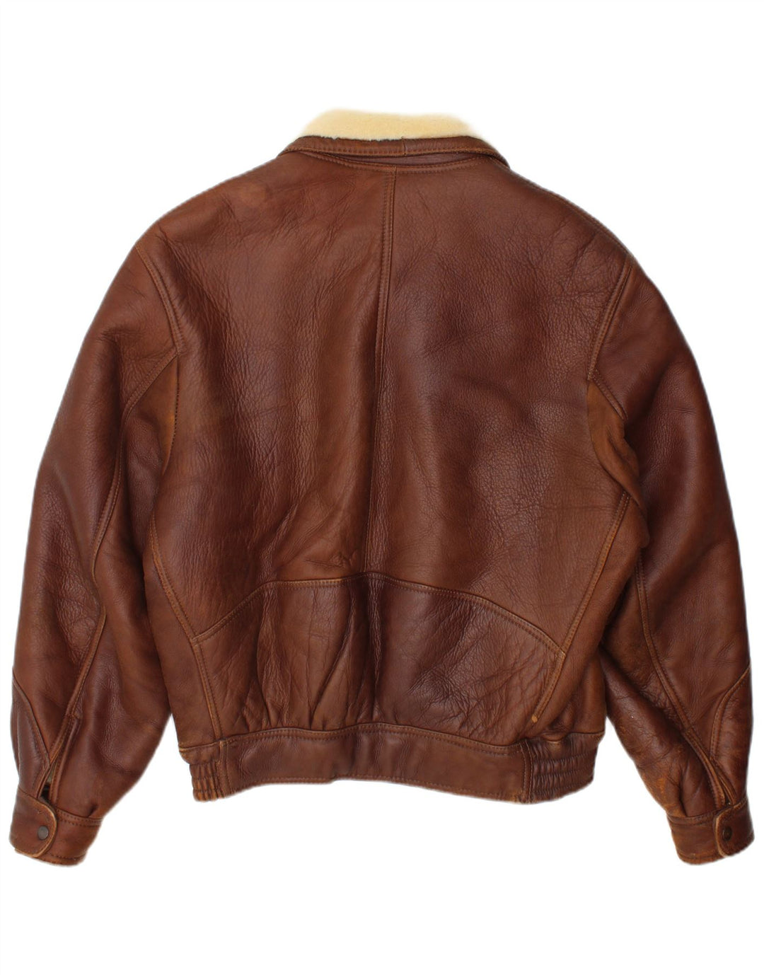 Vintage Herre Shearling Jacket IT 48 Medium Brun