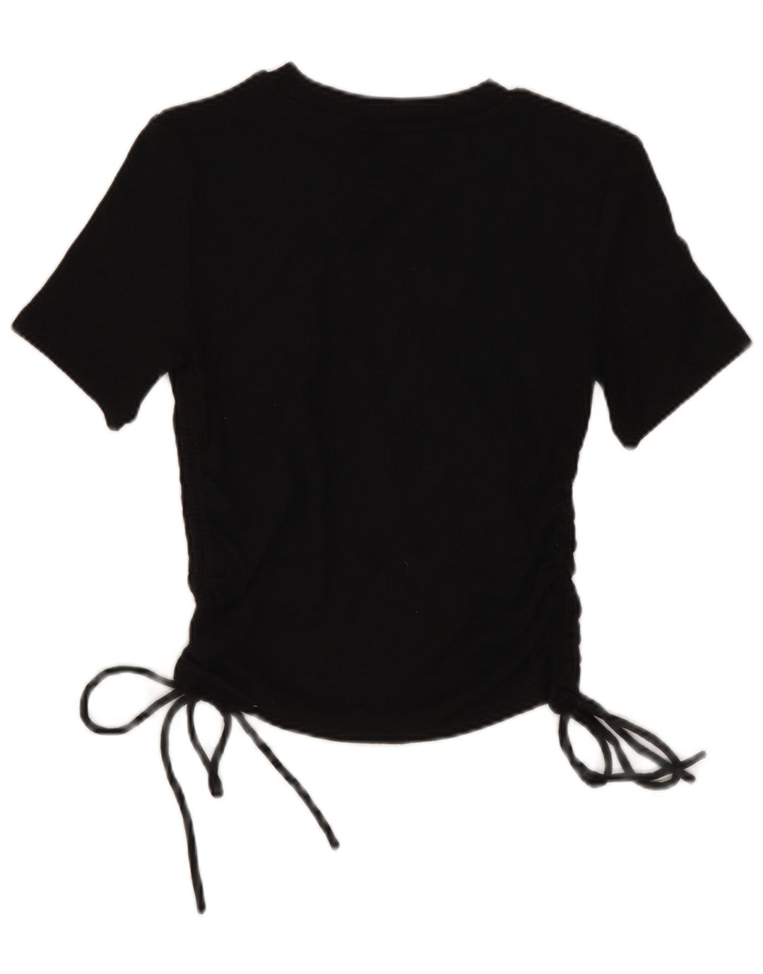 Zara Womens Crop Bluse Top UK 8 Small Black