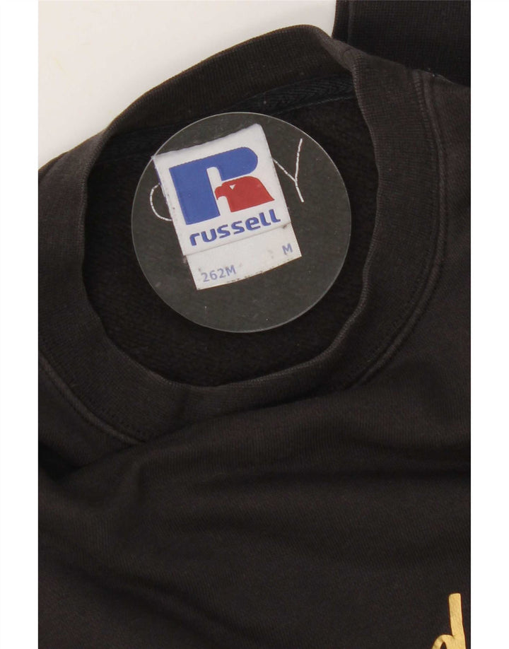 Russell Athletic Herre Grafisk Sweatshirt Jumper Medium Sort Bomuld