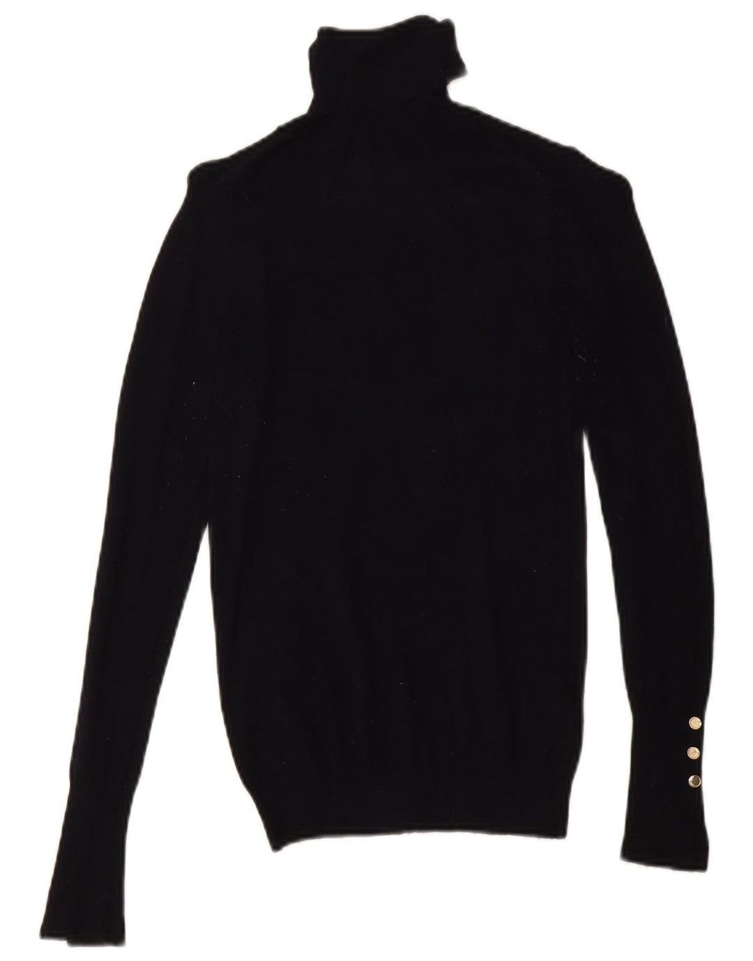 Zara Dame Roll Neck Jumper Sweater UK 8 Small Navy Blue Viscose
