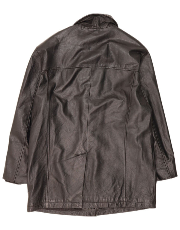 Orfatti Herre Læderfrakke IT 52 XL Sort Læder