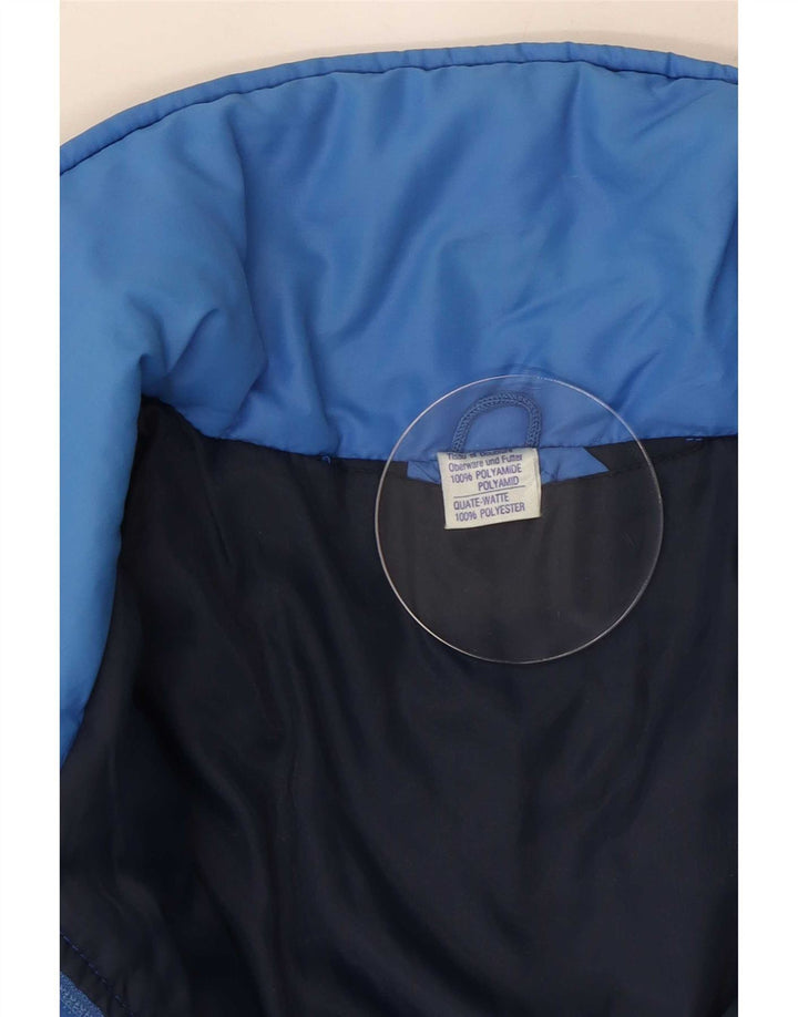 Vintage herre hættepolstret jakke IT 50 Large Blue Colourblock
