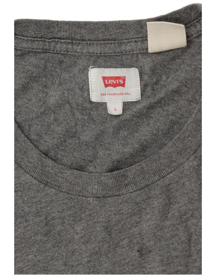 Levi's Herre T-Shirt Top Stor Grå Flecked