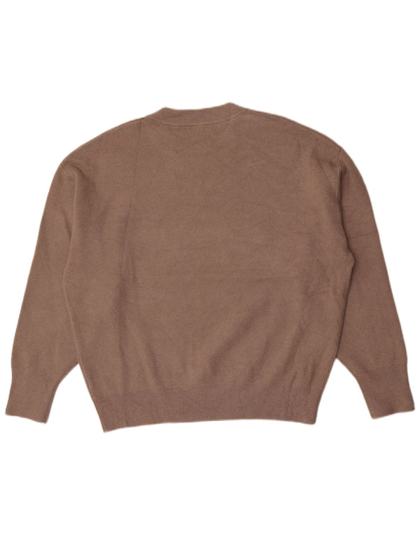 Massimo Dutti Herre grafisk rund hals sweater stor grå